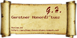 Gerstner Honorátusz névjegykártya